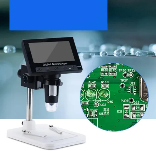 Vista 7 de Hemobllo Microscopio digital con soporte ajustable brillo aumento LED soporta idiomas para reparación y aprendizaje de placas de identificación