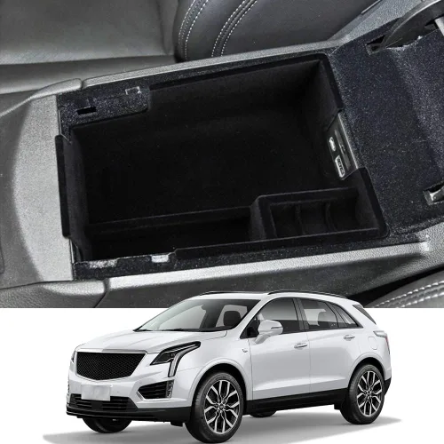 Vista 10 de para XT5, bandeja organizadora de apoyabrazos compatible con accesorios Cadillac XT5 2019 2018 2017 2016, inserto de reposabrazos