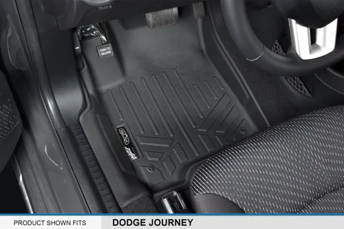 Vista 2 de MAXLINER - Juego de alfombrillas negras para todo tipo de clima, de primera fila, compatibles con Dodge Journey 2012-2020