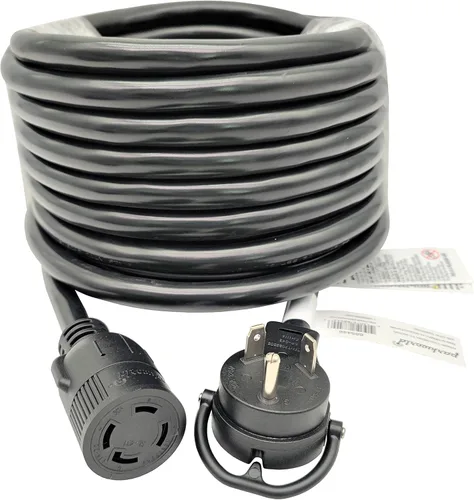 Vista 5 de Parkworld 885446 NEMA TT-30P a L14-30R Cable adaptador de generador de 30 amperios, adaptador de interruptor de transferencia, enchufe macho RV 30A