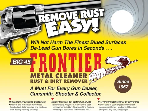 Vista 5 de Big 45 Frontier Limpiador de Metal - Elimina el Óxido en Azulado y Limpia los Calibres, Pack de 2
