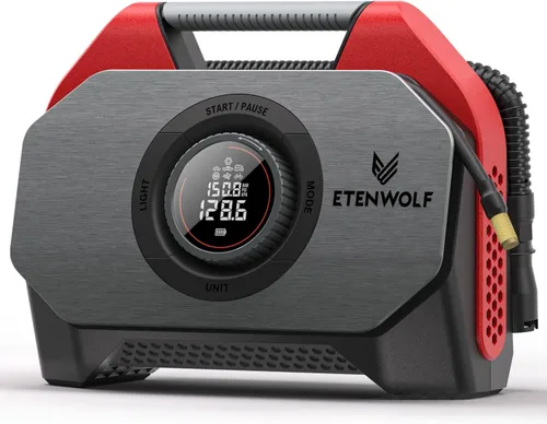 ETENWOLF Vortex S6SE Inflador de Neumáticos Inalámbrico Compresor de Aire Portátil, Bomba de Aire de 160 PSI para Neumáticos de Automóvil con