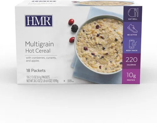 Vista 7 de HMR Cereal caliente multigrano Desayuno o merienda abundante Apoya el control de peso Comida conveniente baja en calorías 0.35 oz