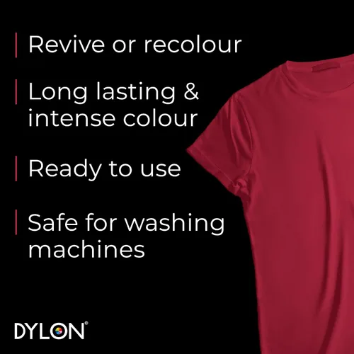 Vista 3 de Dylon - Tinte de tela para lavadora Tulipán Rojo
