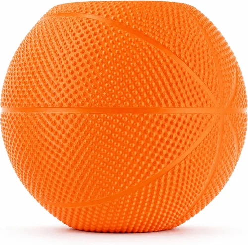 Vista 5 de Maceta de baloncesto con estampado 3D naranja, maceta para plantas de interior, de plástico, maceta única para interiores con orificio de drenaje