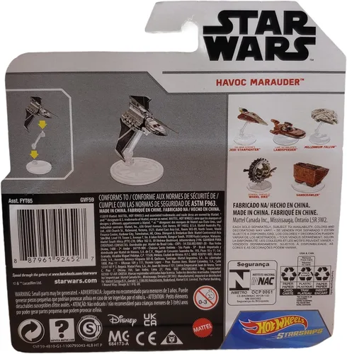 Vista 3 de Hot Wheels Star Wars Starships 2021 Die-cast Bad Batch Havoc Merodeador