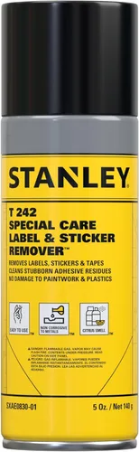 STANLEY T242 Removedor de etiquetas y calcomanías – Limpiador adhesivo de grado automotriz – Elimina de forma segura los residuos de adhesivo en 1