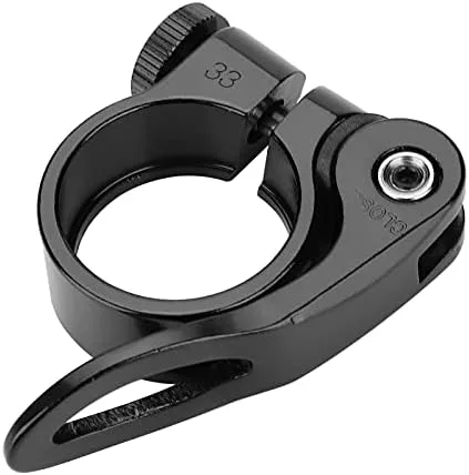 Vista 6 de VGEBY1 Abrazadera de tija de sillín de bicicleta, abrazadera de poste de asiento de liberación rápida de aleación de aluminio Quick Releas para tija