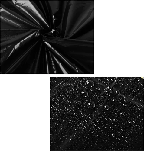 Vista 4 de Oudain Mantel redondo de plástico de alta calidad de 84 pulgadas, desechables, impermeables, para fiestas, cenas, cumpleaños, campamento, picnic