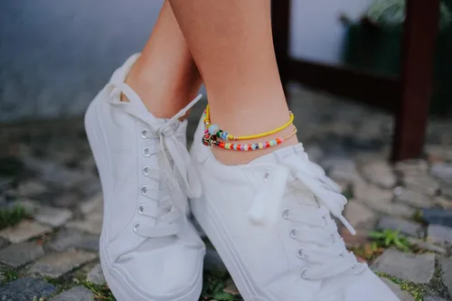 Vista 11 de Made by Nami Boho Surfer Anklet Waterproof & Adjustable Beaded Anklets for Women Beachy Ankle Bracelet Made from Waxed Cotton Rope and Beads for
