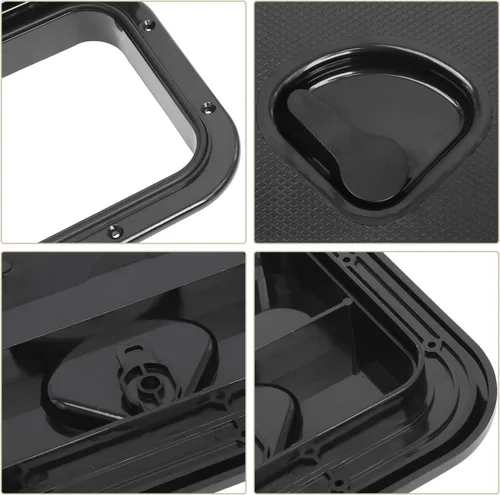 Vista 6 de Amarine Made Boat Hatch Access Hatch and Lid Marine Grade 24" x 9-5/8" for Marine Caravan RV-White