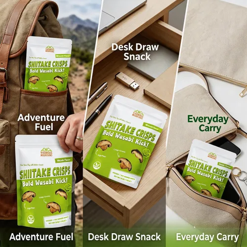 Vista 8 de VIGOROUS MOUNTAINS Patatas fritas de champiñones Shiitake