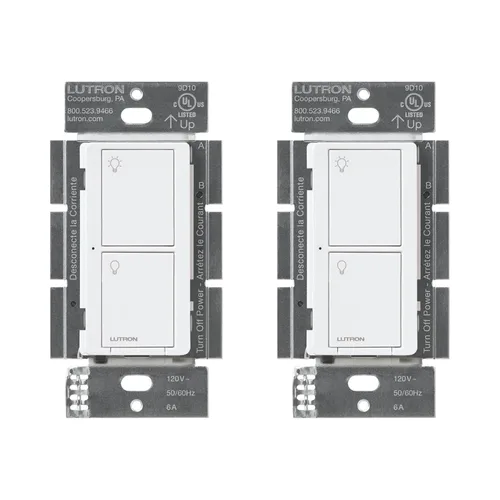 Vista 14 de Lutron Caseta - Interruptor de luz inteligente original (requiere Lutron Smart Hub), para el hogar, luces LED y ventiladores, 6 amperios, un solo