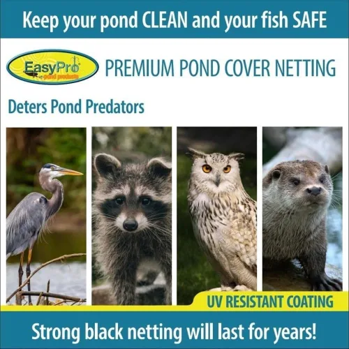 Vista 3 de EasyPro NR101 - Red de cubierta de estanque premium en caja de 10 pies x 100 pies Malla tejida de polietileno de 3/4 pulgadas