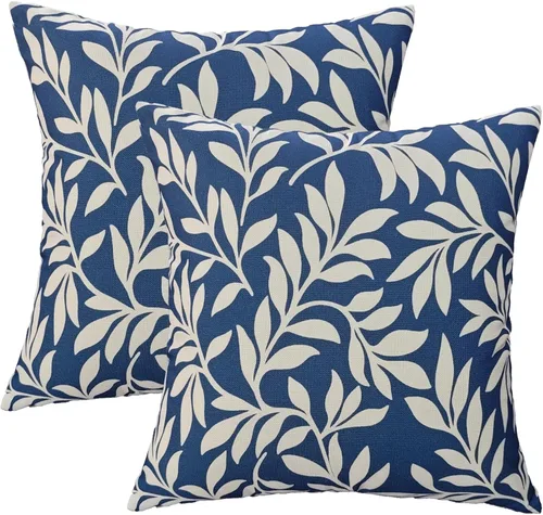 Vista 5 de JMGBird Juego de 4 fundas de almohada impermeables para exteriores, 18 x 18 pulgadas, decoración del hogar para muebles, patio, cama, sofá