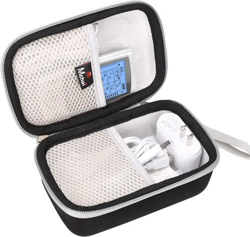 Mchoi Funda rígida de EVA portátil compatible con AUVON/Belifu Dual Channel TENS Unit Muscle Stimulator Machine, solo funda