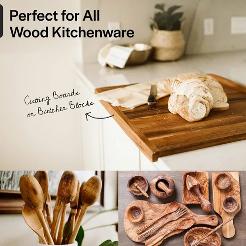 Vista 8 de Thirteen Chefs Aceite mineral – Acondicionador de grado alimenticio de 64 onzas para tabla de cortar madera, encimera y bloque de carnicero