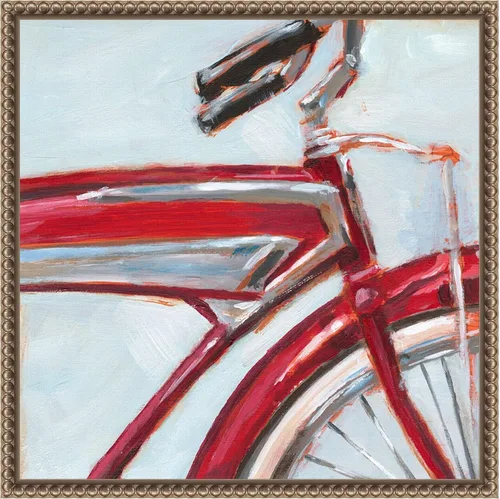 Amanti Art Framed Canvas Wall Art 16x16 Retro Cycle I by Ethan Harper, Framed Wall Art Canvas, Abstract Artwork, Traditional Decor, Small Poster