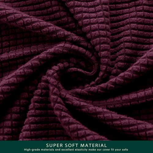 Vista 220 de CHUN YI Fundas para sofá de 7 piezas, lavables, fundas elásticas para sofá de 3 cojines con respaldo y fundas de cojín separados, protector