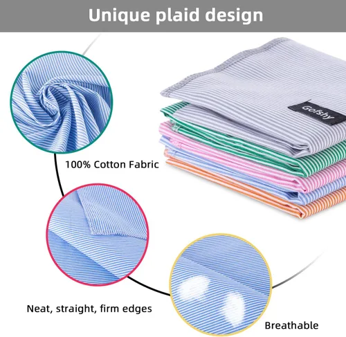 Vista 3 de Pañuelos para perros con estampado de rayas azules y pechera ajustable para razas de perro, lindo pañuelo de algodón para perros pequeños y XS