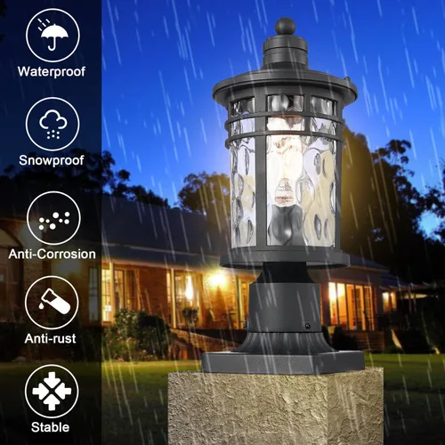 Vista 6 de Darkaway Luces de Poste para Exteriores Postes de Lámpara Iluminación para Exteriores, Luces de Poste de Aluminio Accesorios de Luz para Exteriores