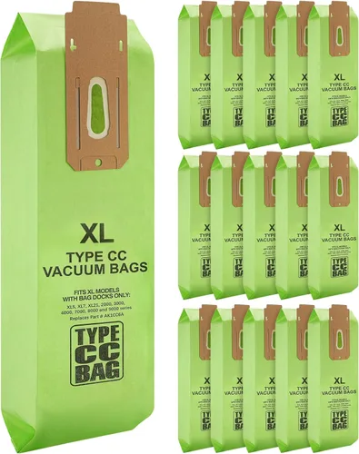 Paquete de 16 bolsas de vacío para Oreck tipo CC, compatibles con todas las aspiradoras verticales Oreck XL - Reemplaza la pieza # CCPK8DW Verde