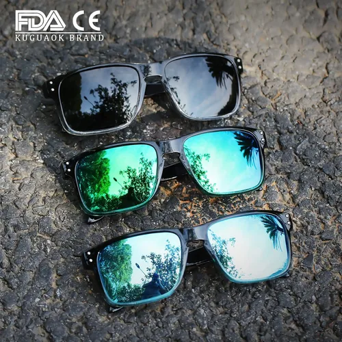 Vista 4 de Gafas de sol cuadradas polarizadas para hombres y mujeres, con acabado mate, gafas de sol con protección UV