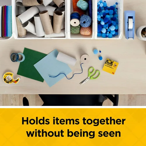 Vista 3 de Scotch Cinta de doble cara, ideal para envolver regalos, 1 x 1296 pulgadas, 1 paquete (665)