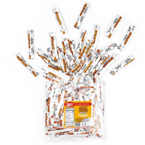 Goetze's Candy Vanilla Cow Tales Minis - Bolsa de 2 libras (32 onzas) - Recién salido de la fábrica