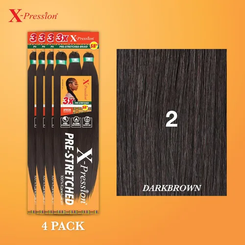 Vista 43 de Sensationnel X-Pression - Trenzas prestiradas, 3 unidades, 58 pulgadas, paquete de 1 unidad, 1B
