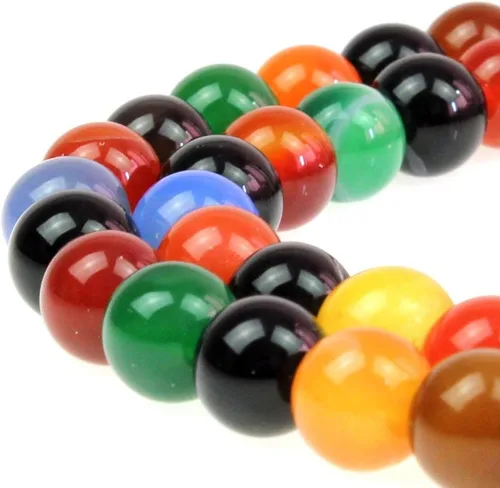 Vista 43 de MJDCB Cuentas de Turquesa Africana Natural Redondas Piedras Sueltas para Hacer Joyas Pulsera Collar Accesorio DIY 15" (4mm)
