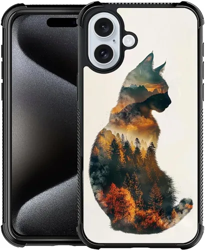 Vista 26 de Funda compatible con iPhone 8 Plus, diseño de oso de bosque otoñal, a prueba de golpes, antiarañazos, carcasa trasera de policarbonato duro para Oso