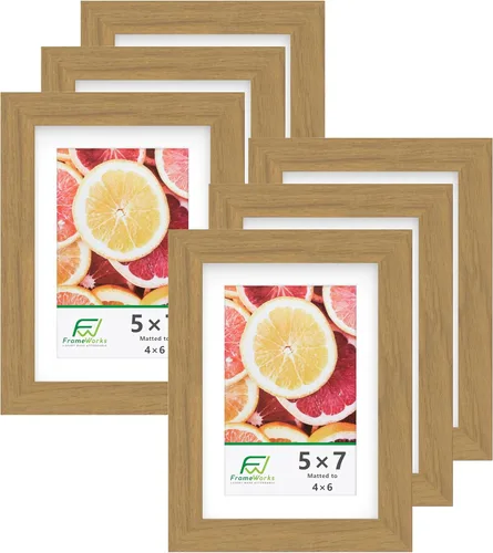 Vista 13 de FrameWorks Marcos de fotos clásicos de madera de 5 x 7 a 4 x 6 con vidrio templado, color negro, paquete de 2