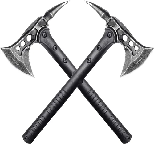 Hacha de campamento, Tomahawk táctico con pincho, hacha de supervivencia con funda, mango de fibra de nailon para supervivencia al aire libre,