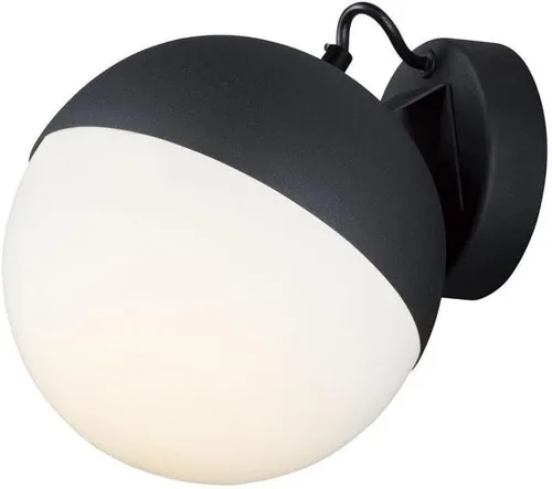 ET2 Aplique de pared de media luna de iluminación | Acabado dorado metálico | Pantalla de vidrio blanco satinado | Moderno aplique de pared para