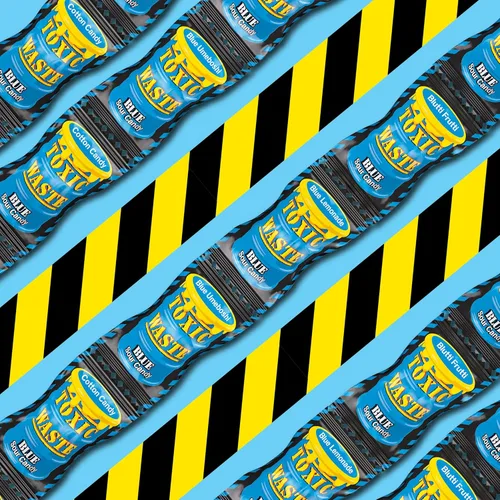 Vista 6 de TOXIC WASTE - Tambor Azul de Dulces Peligrosamente Ácidos - Sabores de Limonada, Algodón de Azúcar, Blutti Frutti, Uva Concord y Bl Umeboshi