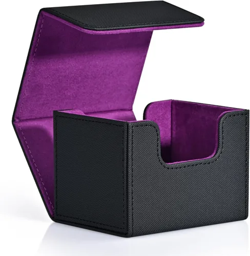 Vista 27 de Caja de almacenamiento de cartas ZLCA para cartas de intercambio, caja de cubierta de baraja MTG Commander con capacidad para más de 120 cartas