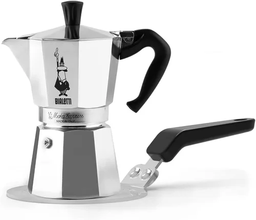Vista 2 de Bialetti Placa de acero inoxidable, adaptador de inducción para cocinar con difusor de calor, acero, 6 pintas