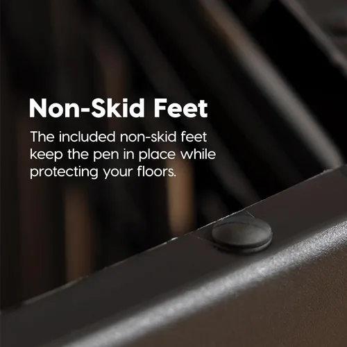 Vista 5 de IRIS USA Corralito para perros de 4 paneles de 24" con puerta, 35 x 35 x 24, corralito para cachorros, corralito para perros de interior, cerca