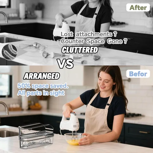 Vista 5 de KitchenAid - Caja de almacenamiento para batidora de mano para batidoras de mano KitchenAid serie KHM5/KHM6/KHM7/KHM9 Ultra Power Speed, caja