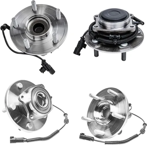 Vista 340 de Detroit Axle - Kit de cubos de rodamiento de rueda delantera de 6 piezas para Dodge Dart 2013-2016, Chrysler 200 2015-2017, 2 cojinetes de rueda