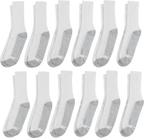 Vista 6 de Hanes Double Tough Calcetines deportivos para hombre, paquete de 12 pares