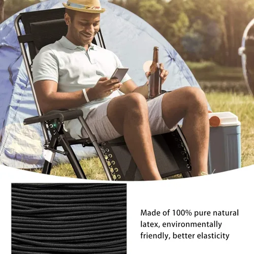 Vista 7 de SABBAG Cable de repuesto para silla de gravedad cero, repuesto para silla antigravedad, 4 cuerdas elásticas elásticas, herramienta de reparación