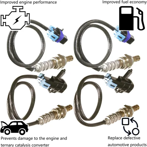 Vista 3 de Ywim - 2 pares de sensores de oxígeno compatibles con Chevy 2006 2007 Silverado 1500, Tahoe, 2007 Silverado 1500 Classic, Suburban 1500, Avalanche