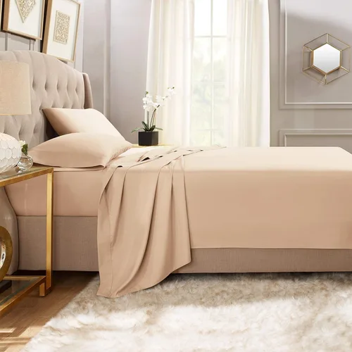 Vista 9 de Sábana encimera de algodón puro ultra suave, 800 hilos, transpirable, fácil de lavar, Algodón, Borgoña (Burgundy Solid), gemelo