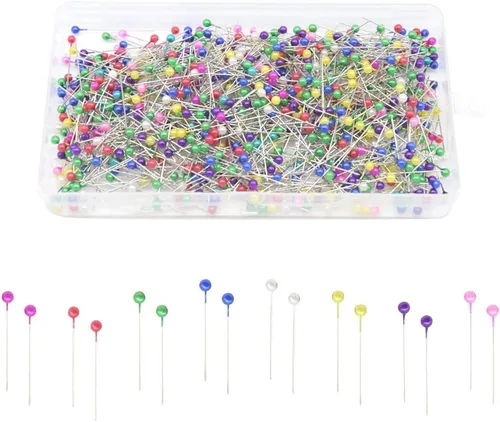 Vista 9 de 100 alfileres rectos – Alfileres de perlas de 2.559 in para ramos, manualidades, acolchado y fabricación de joyas (color/DT65 mm)