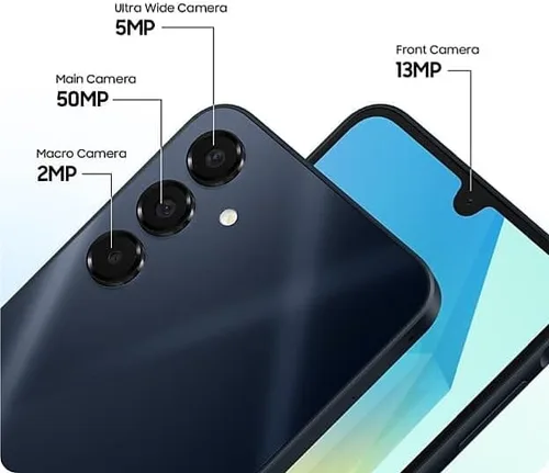 Vista 4 de Samsung Galaxy A16 5G, 128GB, teléfono inteligente Android, pantalla AMOLED, carga rápida, almacenamiento expandible, versión estadounidense, azul