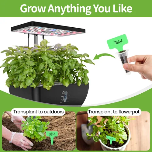 Vista 8 de Kit de cápsulas de semillas para AeroGarden, 30 esponjas de cultivo con nutrientes A & B, 1 pinzas, 10 etiquetas, cápsulas de arranque de semillas