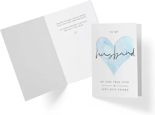 Vista 2 de Karto Tarjeta de cumpleaños para marido y él, tarjetas de cumpleaños grandes de 5.5 x 8.5 pulgadas, un amor verdadero