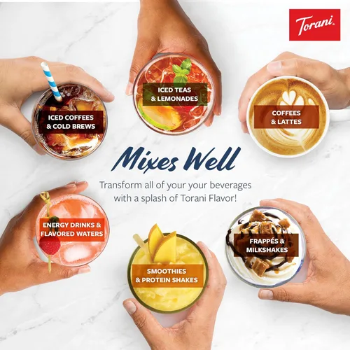 Vista 4 de Torani Puremade - Paquete variado de salsa de postre y bebidas, caramelo de chocolate, chocolate negro, chocolate blanco y caramelo, 16.5 onzas